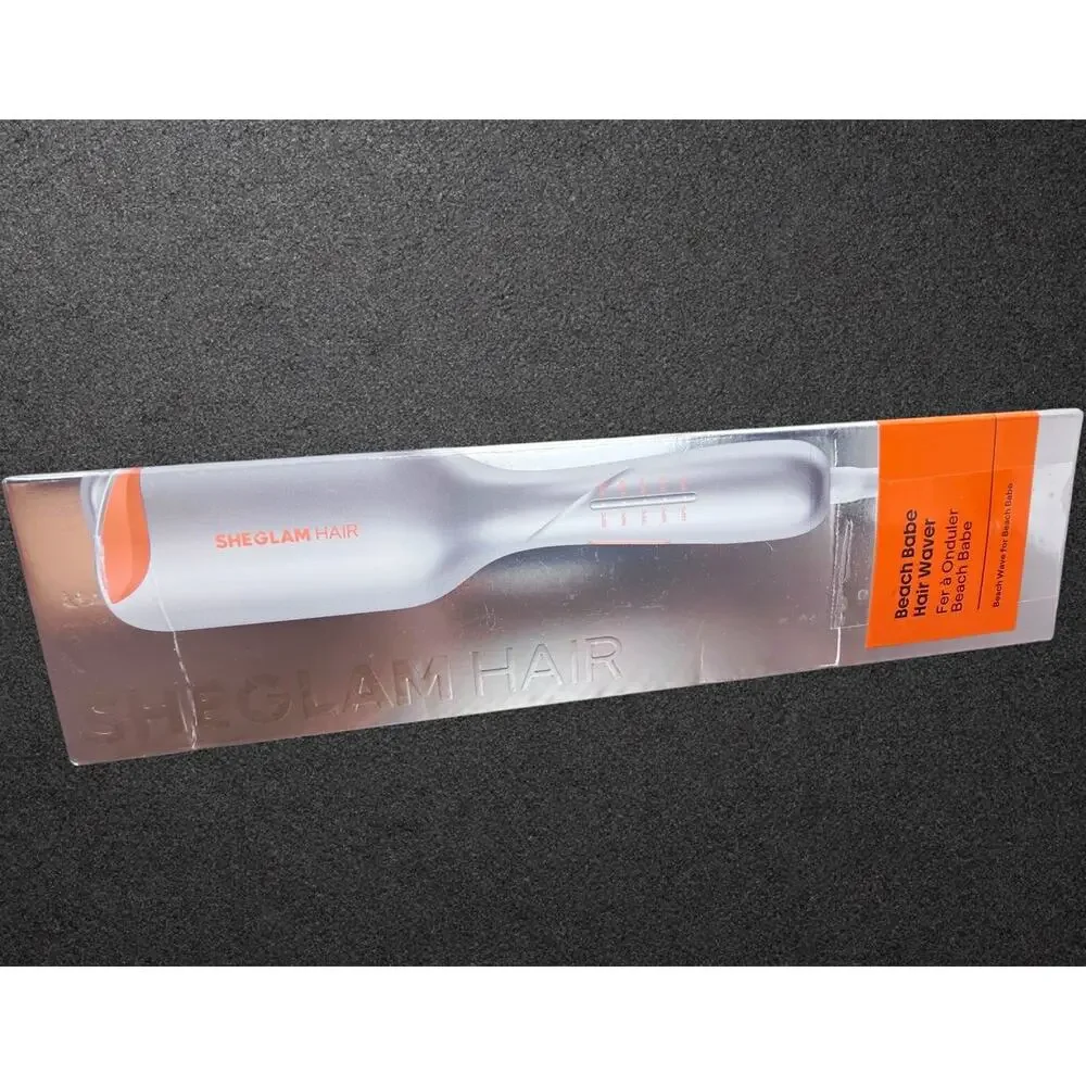 SHEGLAM HAIR Beach Babe Hair Waver Anti-Scald Smart Timing Reminder White/Orange